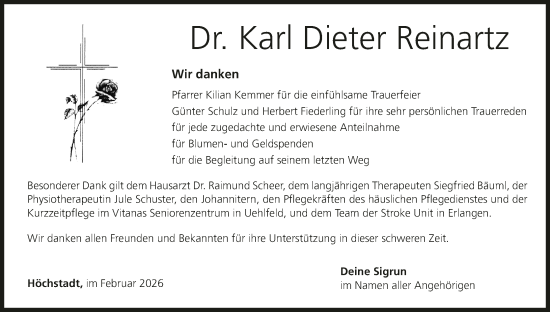 Anzeige von Karl Dieter Reinartz von MGO