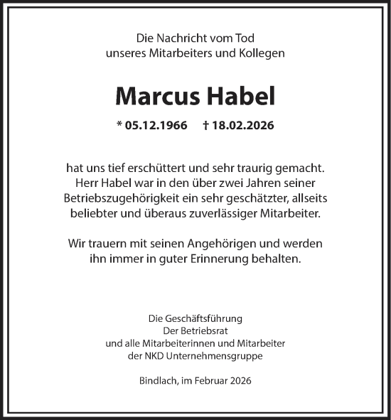 Anzeige von Marcus Habel von MGO
