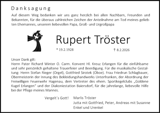 Anzeige von Rupert Tröster von MGO